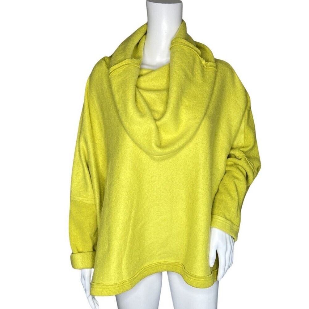 Free People Sweater Womens‎ XS Chartreuse Huntington Oversized Comfy Lagenlook